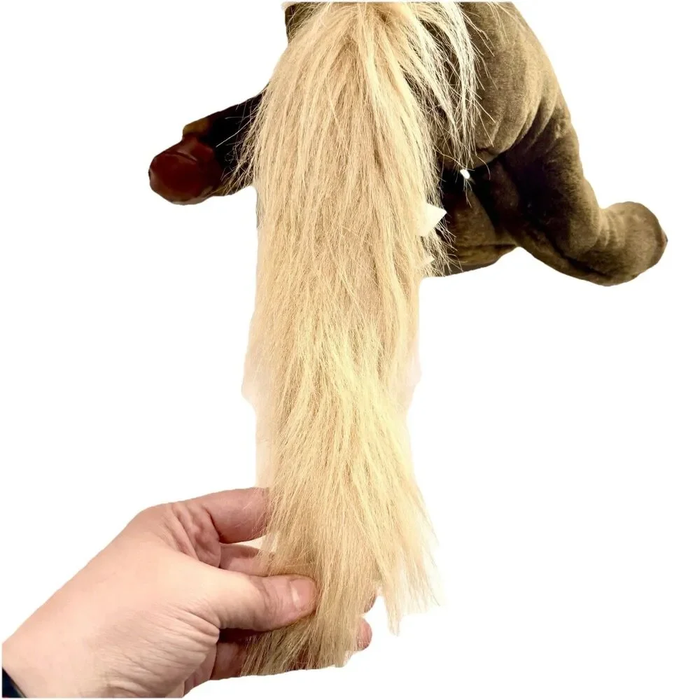 Folkmanis Horse Hand Puppet Plush 18” Brown Cream Mane‎ Retired